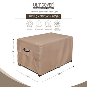ULTCOVER waterproof outdoor cover for 64 x 30 inches protects furniture.