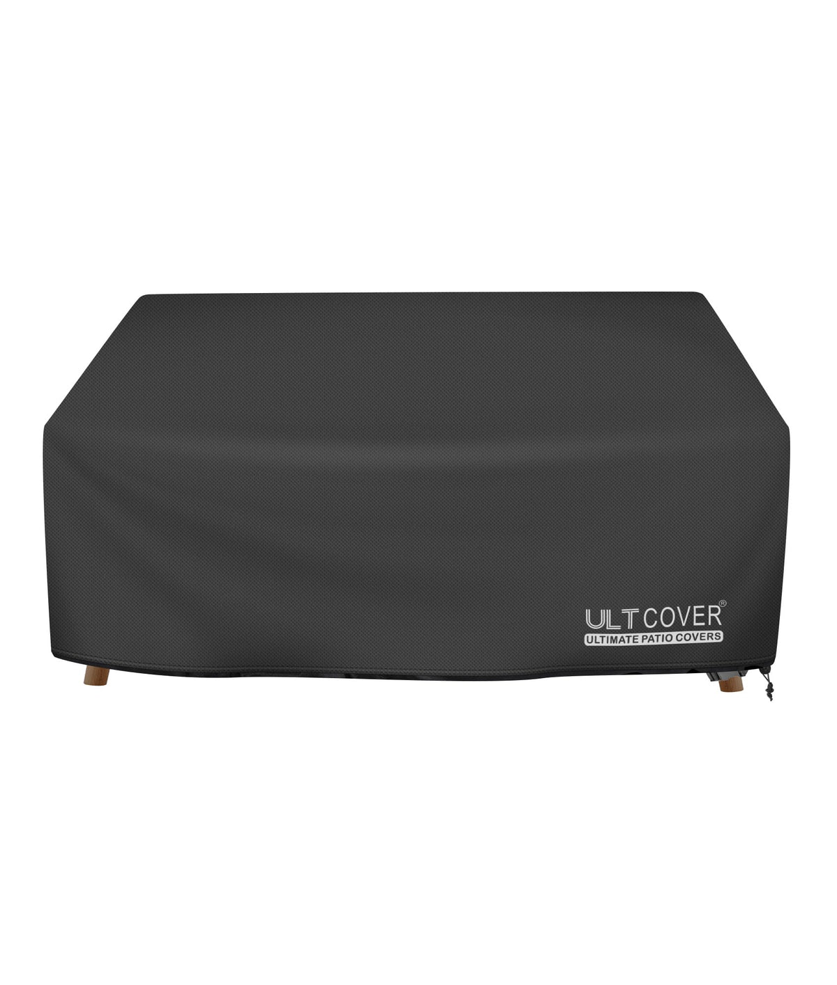 ULTCOVER front view of deep-seat sofa cover protecting a bench from weather