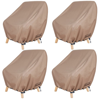 ULTCOVER waterproof patio chair cover protects deep-seat chairs from rain and dust.
