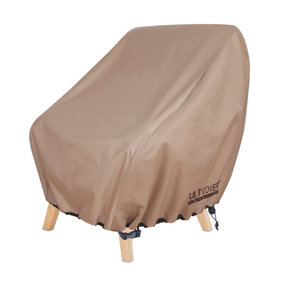ULTCOVER waterproof patio chair cover protects outdoor chairs from rain and debris