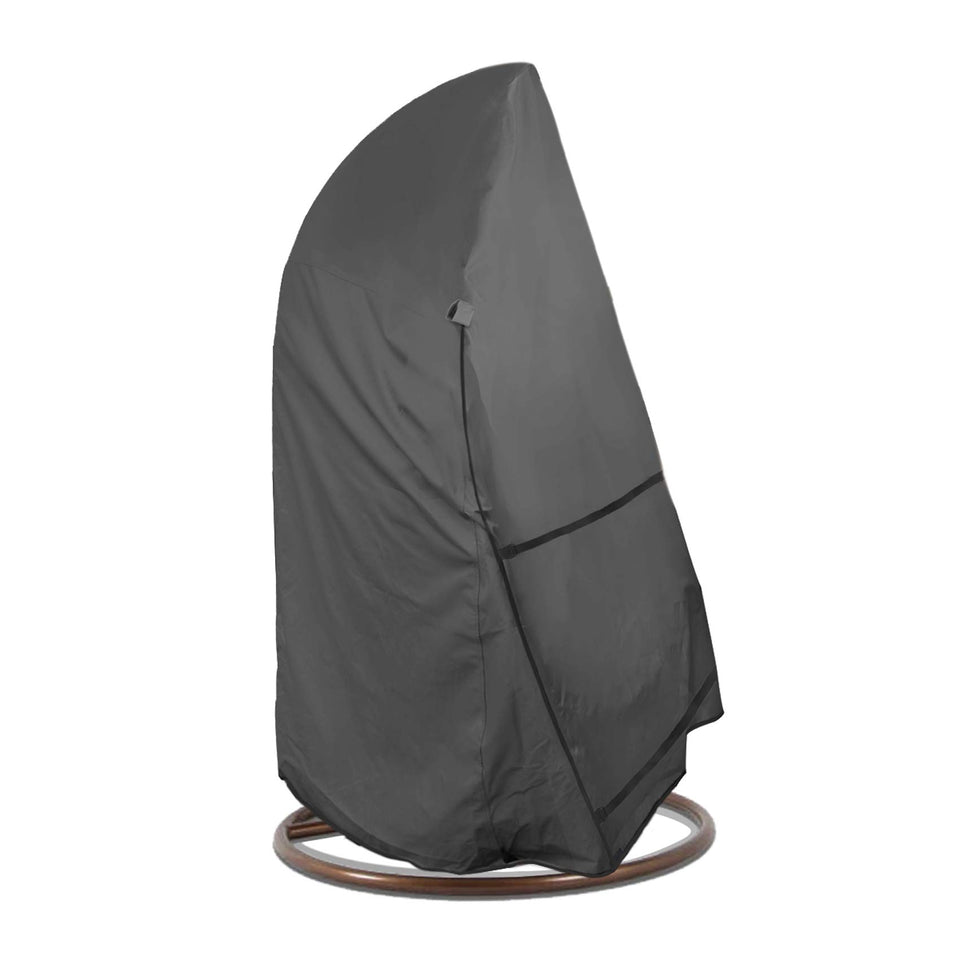 ULTCOVER waterproof hanging egg chair cover protecting a chair from rain and dust