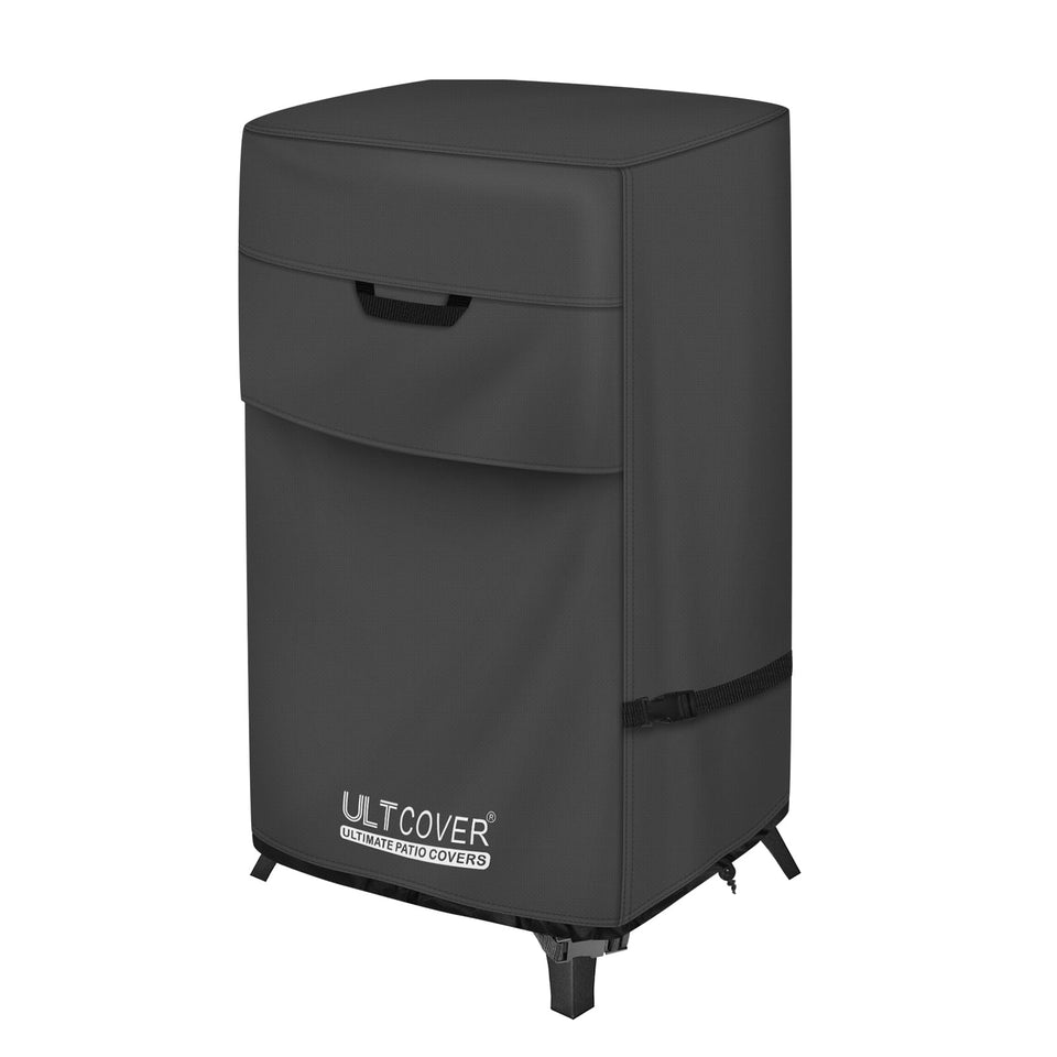 ULTCOVER waterproof vertical smoker cover shows 19x17 fit protecting against rain and snow
