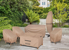 ULTCOVER weatherproof outdoor cover shields against rain, hail, snow, and dust