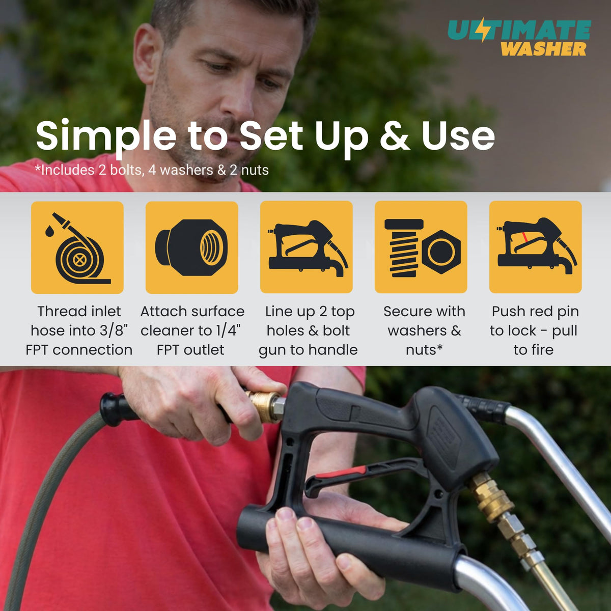BE spray gun compatibility with Whirl-a-Way surface cleaners and efficient spray performance