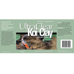 UltraClear Koi Clay on pond bottom highlighting improved habitat