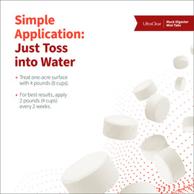 UltraClear pre-measured tablets sink to pond bottom for targeted effect.