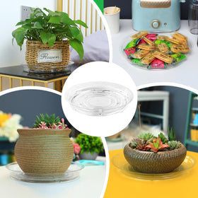 UltraOutlet saucer decor with pebbles adds subtle planter styling.