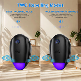 Ultrasonic Repellent highlights 3D surround-sound setup for full-area reach.