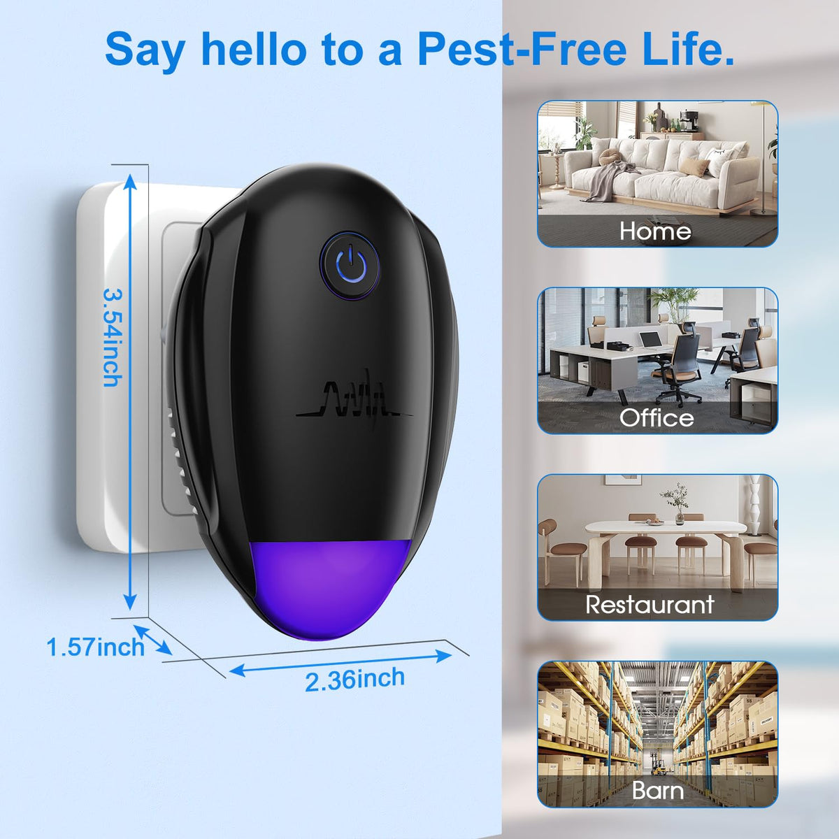 Ultrasonic Repellent pet-safe operation near living spaces.