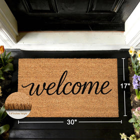 ULTSOFE Outdoor Entrance Doormat in use at entryway for mud collection