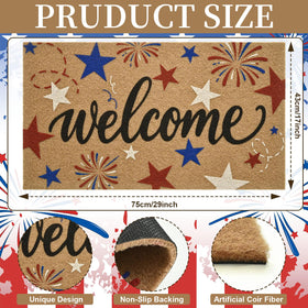 ULTSOFE indoor-outdoor welcome mat with non-slip backing ensures stable placement.