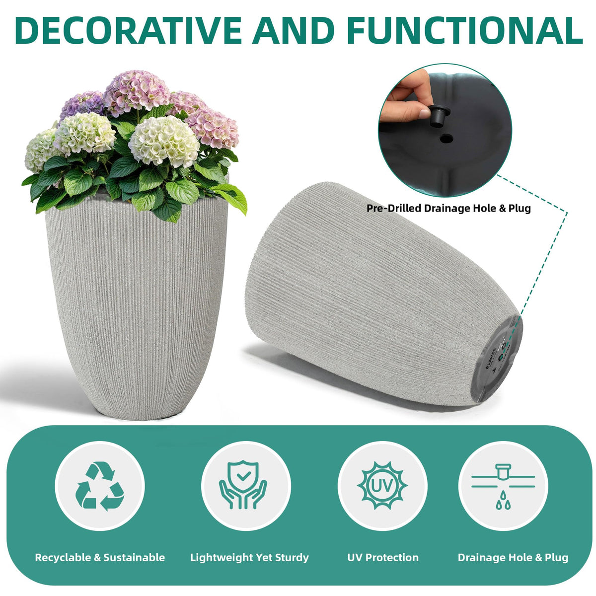 Ultym 19-inch height provides dramatic vertical greenery in tight spots