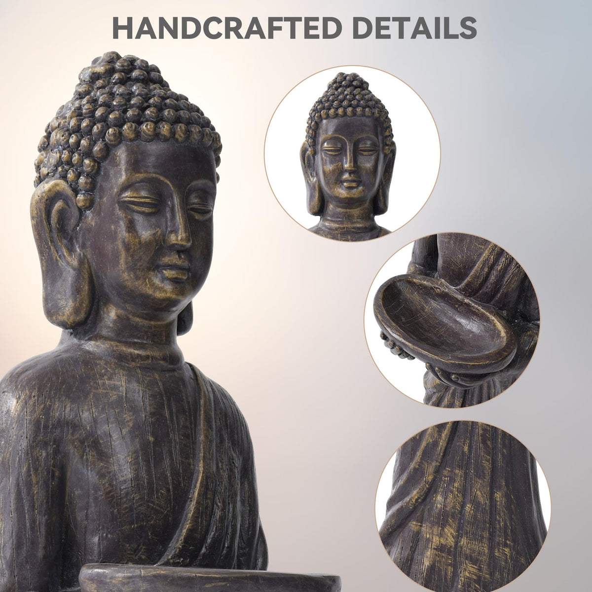 Ultym patio statue provides indoor display with elegant presence.
