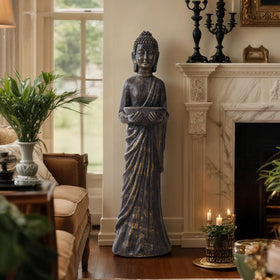 Ultym Buddha statue in a zen garden setting elevates patio ambience.