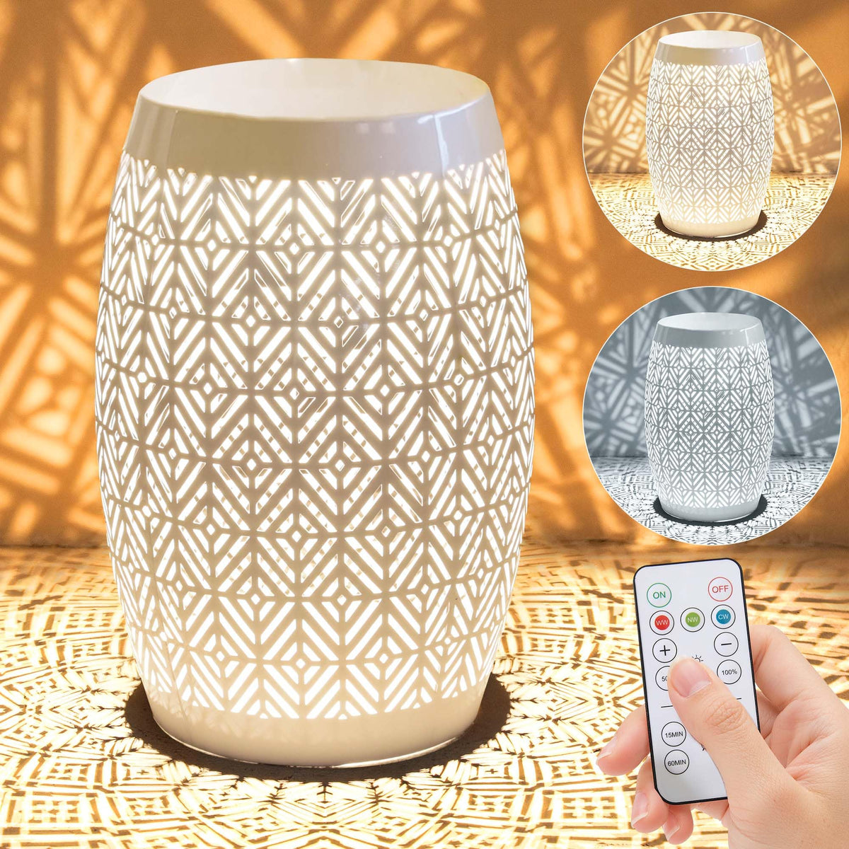 Ultym 18-inch cutout drum design adds decorative flair with shifting shadows.