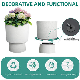 Ultym drainage holes with plugs for customizable watering