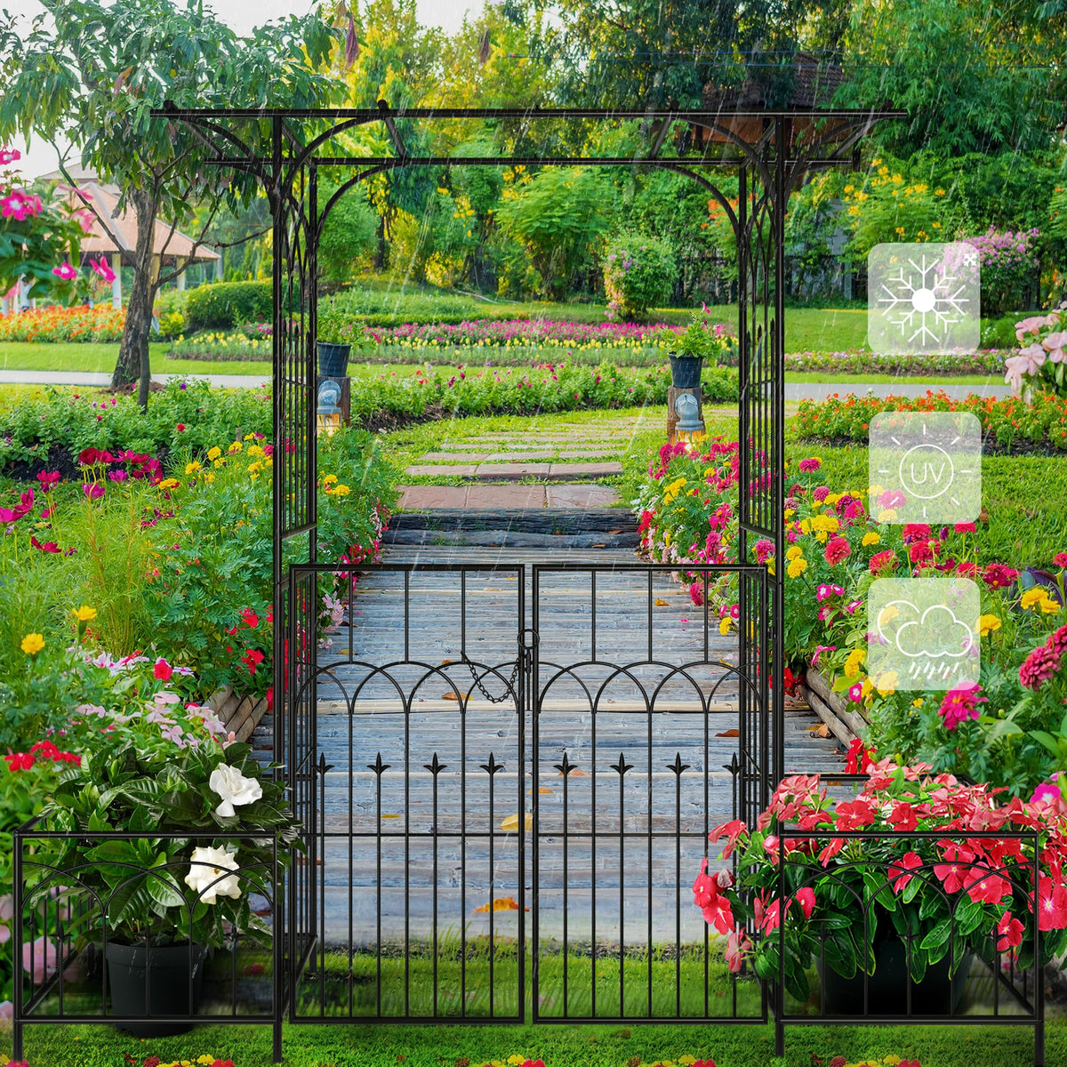 Ultym garden arbor rose-climbing setup ideal support for blooms.
