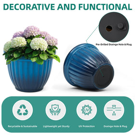 Ultym gift-ready gradient blue planters for gardeners and décor lovers