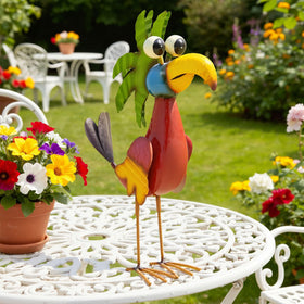 Ultym large hand-painted parrot for indoor or outdoor spaces