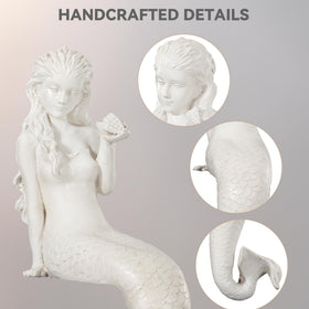 Ultym mermaid statue is versatile for indoors or outdoors.