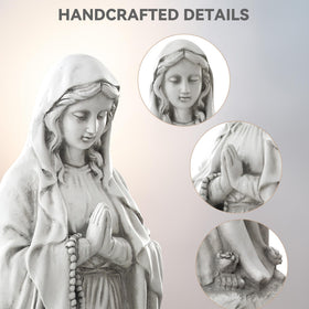 Ultym MGO stone Mary statue durable garden sculpture for year-round display.