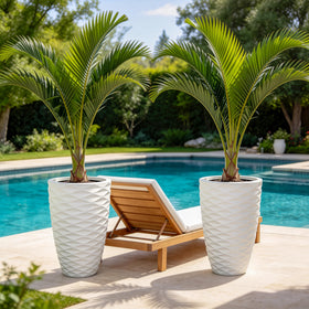 Ultym Nordic Wavy Tall Planter gift-ready packaging for housewarmings.