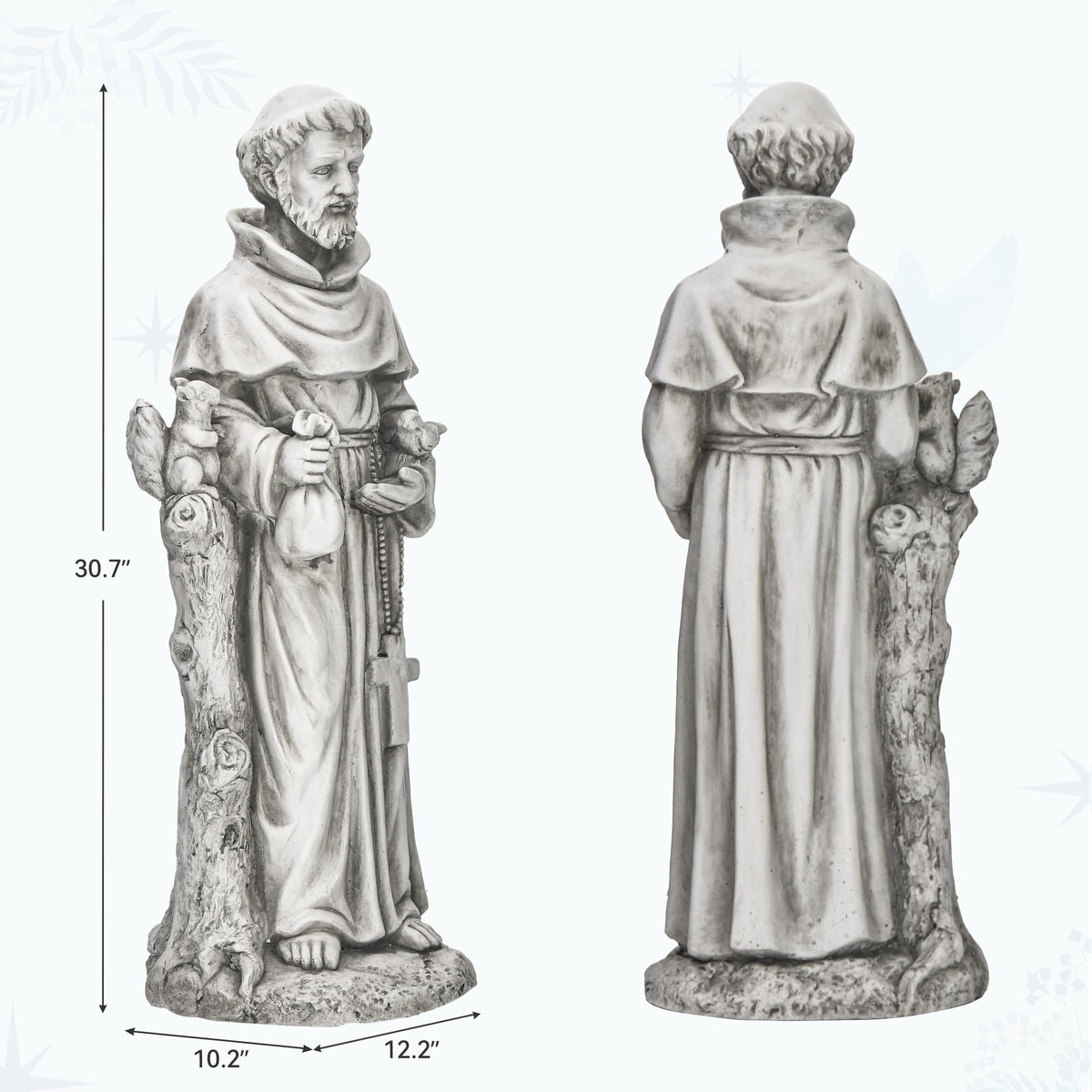 Ultym St Francis garden gift statue, meaningful religious present for homes and gardens.