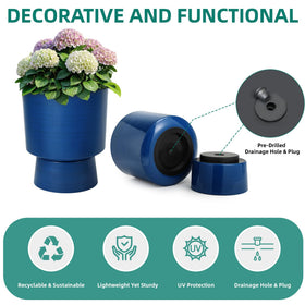 Ultym urn planter made from durable and lightweight PP plastic.