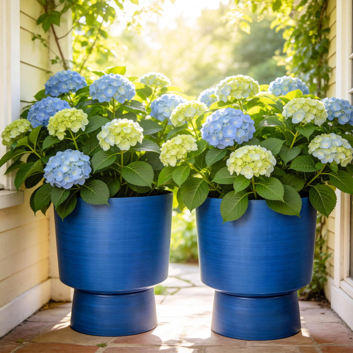 Ultym all-weather urn planter suitable for outdoor and indoor spaces.