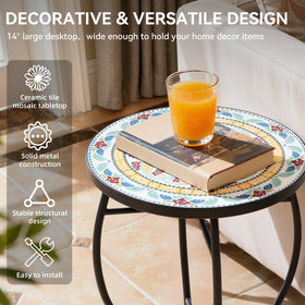 Ultym waterproof mosaic surface easy to wipe clean after spills or dew