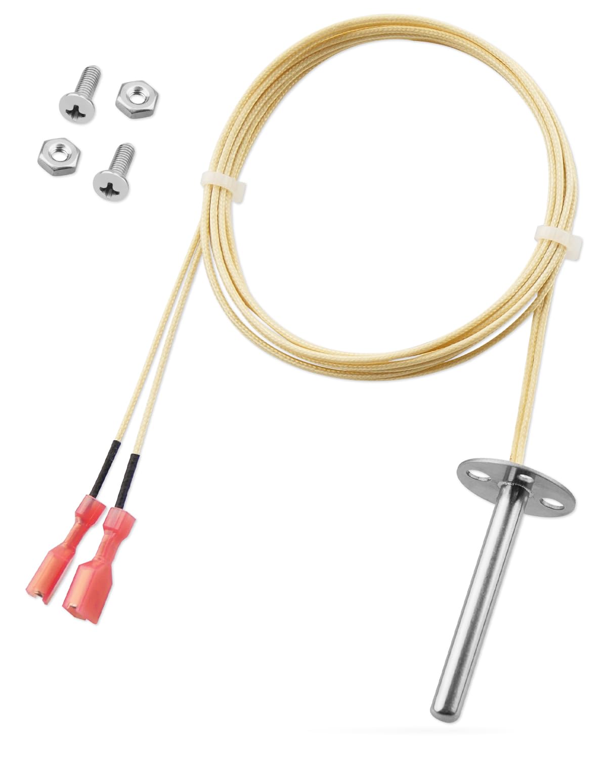 ULXIOM RTD probe front view, rugged stainless steel for reliable readings.