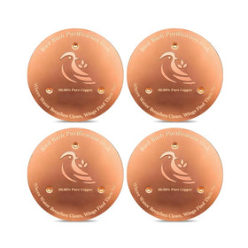Ulycon four-pack copper disc for bird baths promotes year-round water cleanliness.