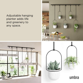 Umbra Triflora features recycled plastic with a powder-coated steel frame for durability.