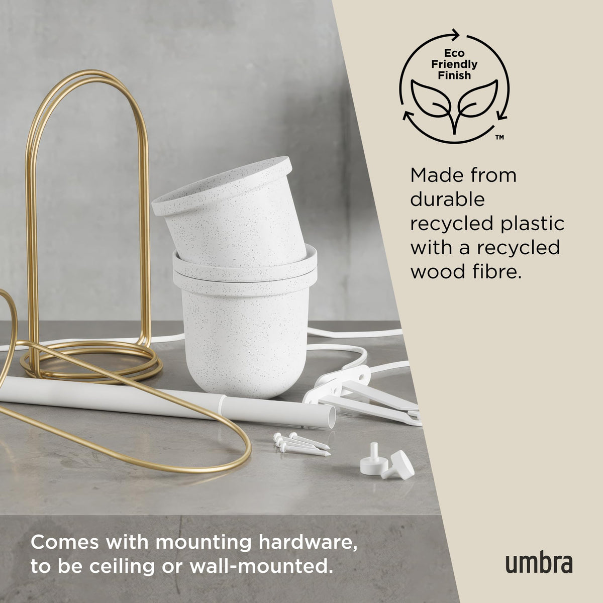 Umbra Triflora supports up to 15 lbs for thriving plants.
