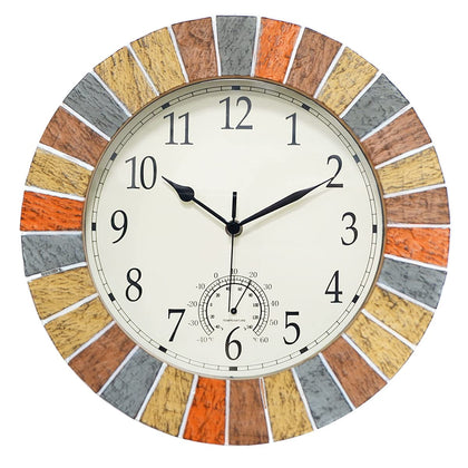 UMEXUS 13-inch outdoor clock front view with large dial for easy outdoor visibility.