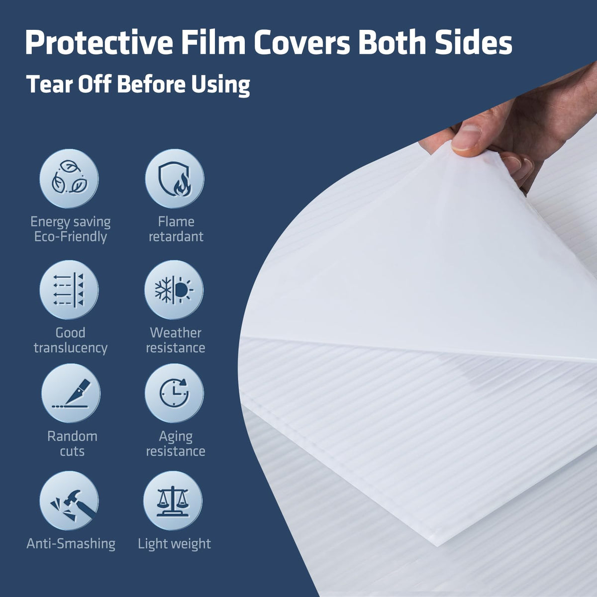 UMIG twin-wall sheet offers strong resistance in harsh conditions with 4x2 size.