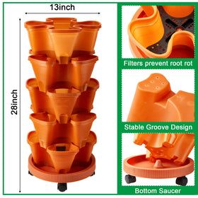 Umigy planters in side view, showcasing vertical gardening versatility.