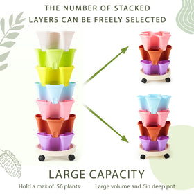Umigy 2-set 7-tier planters ideal for strawberries and herbs.