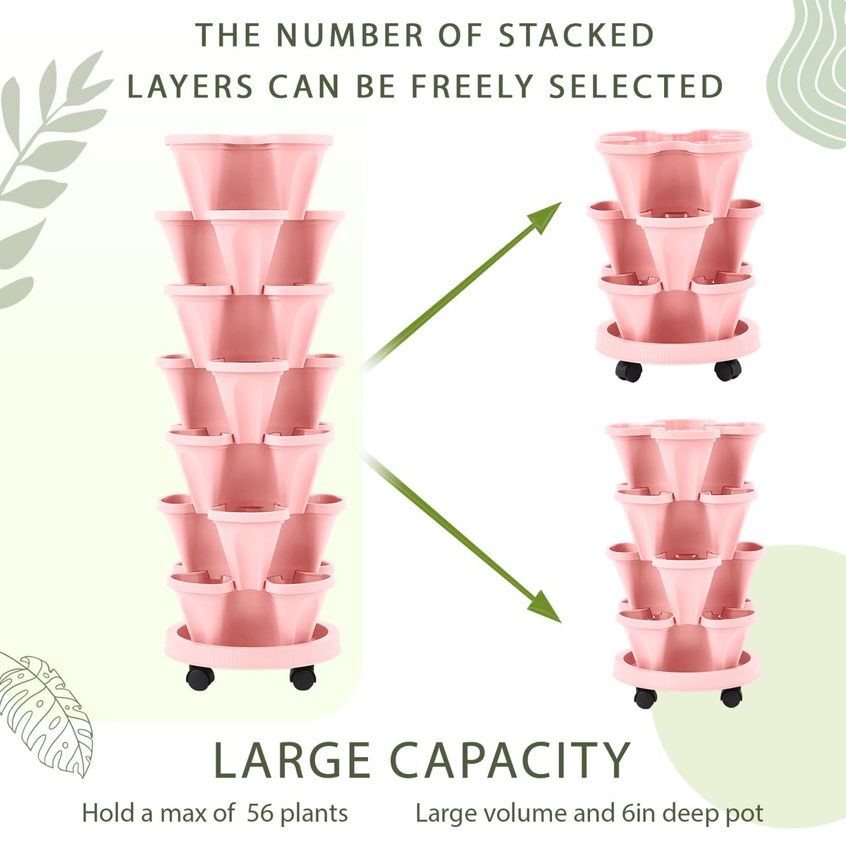 Umigy strawberries and herbs thrive in the seven tiers saving space.