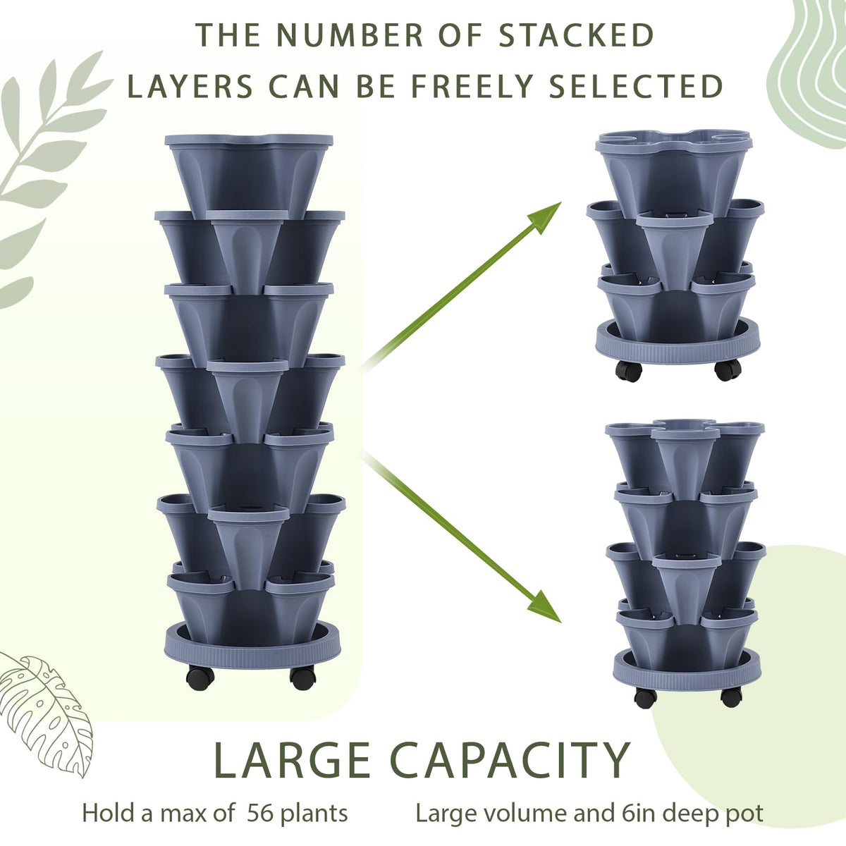 Umigy planter material closeup highlights thick durable PP for long-lasting use.