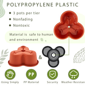 Umigy drainage-system stackable planter with multiple holes promotes efficient watering.