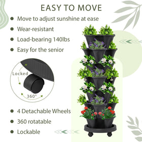 Umigy indoor/outdoor garden setup with herbs and flowers