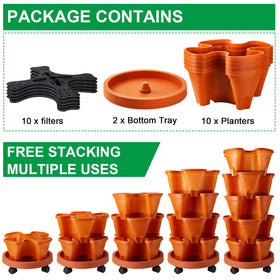 Umigy planter with movable wheels in action for easy repositioning.