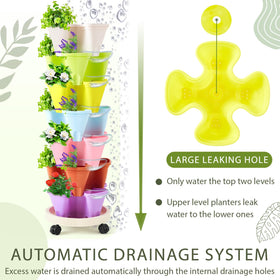 Umigy planter's drainage holes ensure proper watering and prevent overwatering.