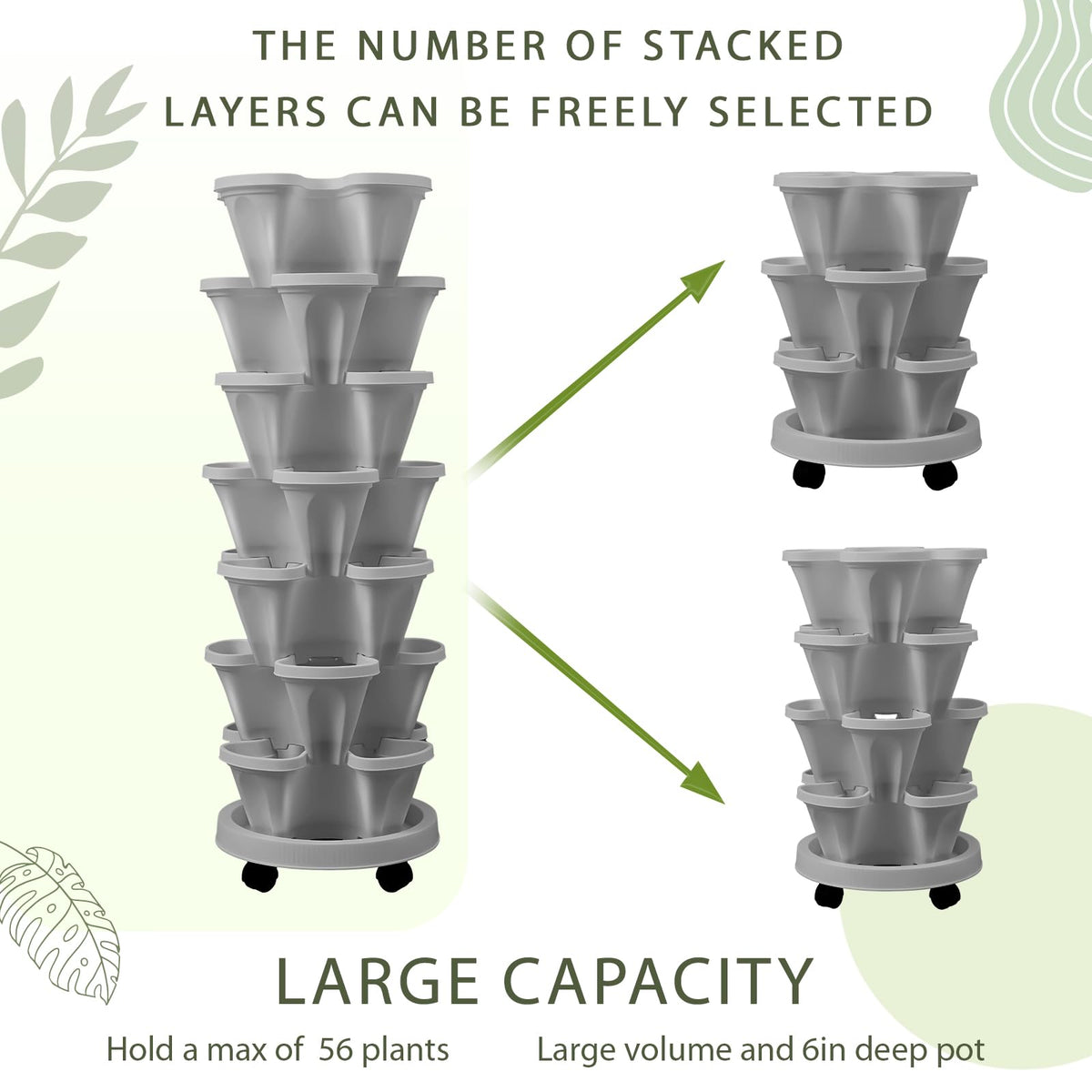 Umigy planting tower ideal for strawberries, herbs, and vegetables across tiers