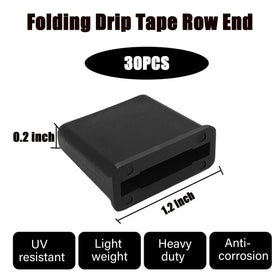 UMOKO row end plug closeup shows folding design for quick leak-free installation.