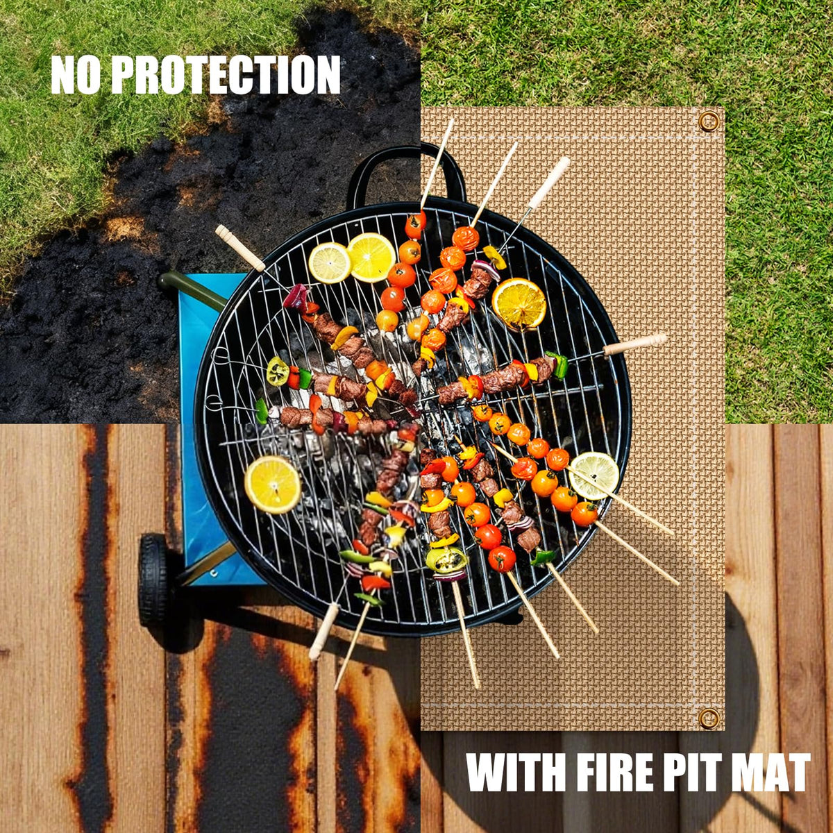 UMONIE waterproof surface allows quick cleanup after outdoor cooking