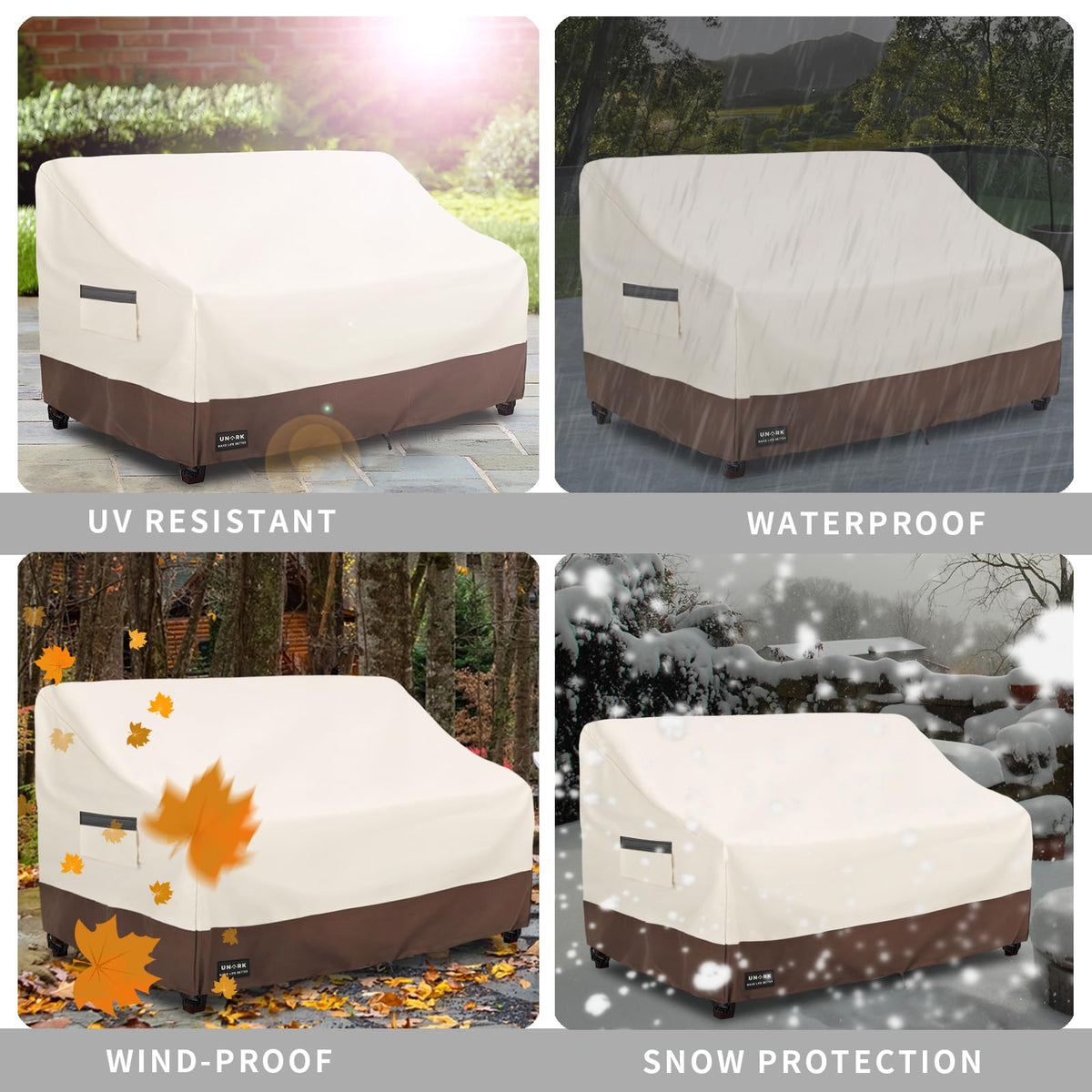 UNARK 100% Woven Polyester fabric delivers durable, washable coverage