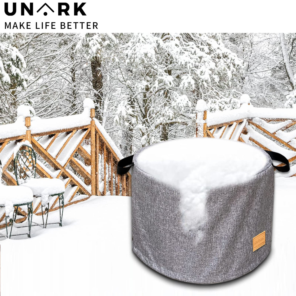 UNARK cover with sealed seams resisting water and tears