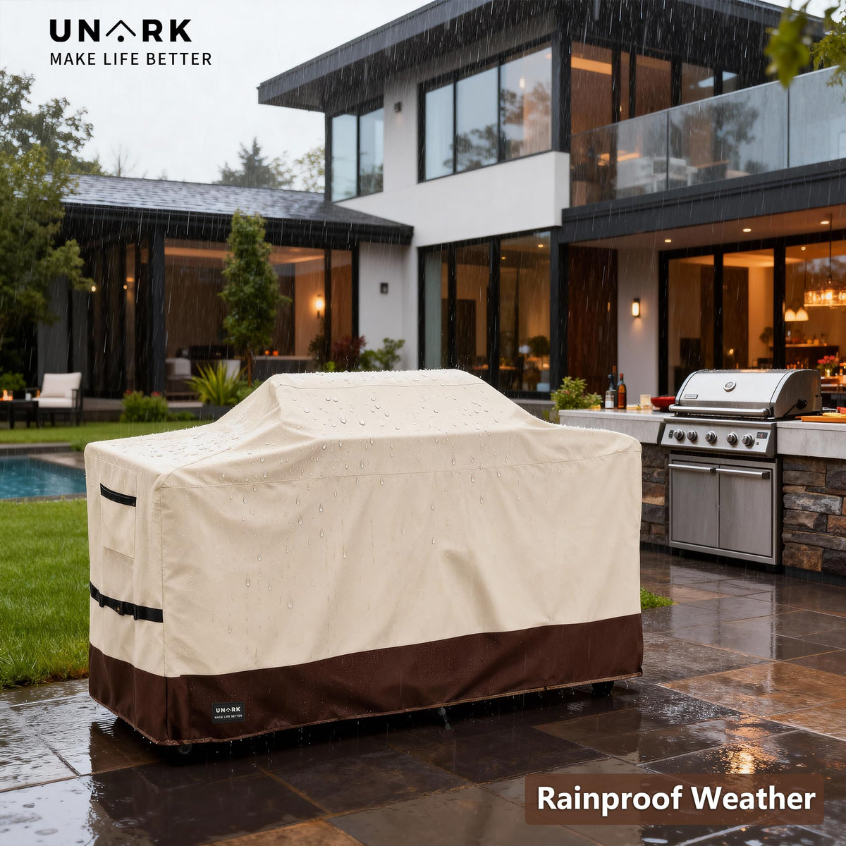 UNARK back vent enables ventilation to prevent moisture buildup.